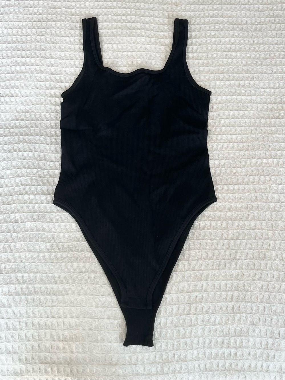 Women’s black ribbed tank bodysuit size medium